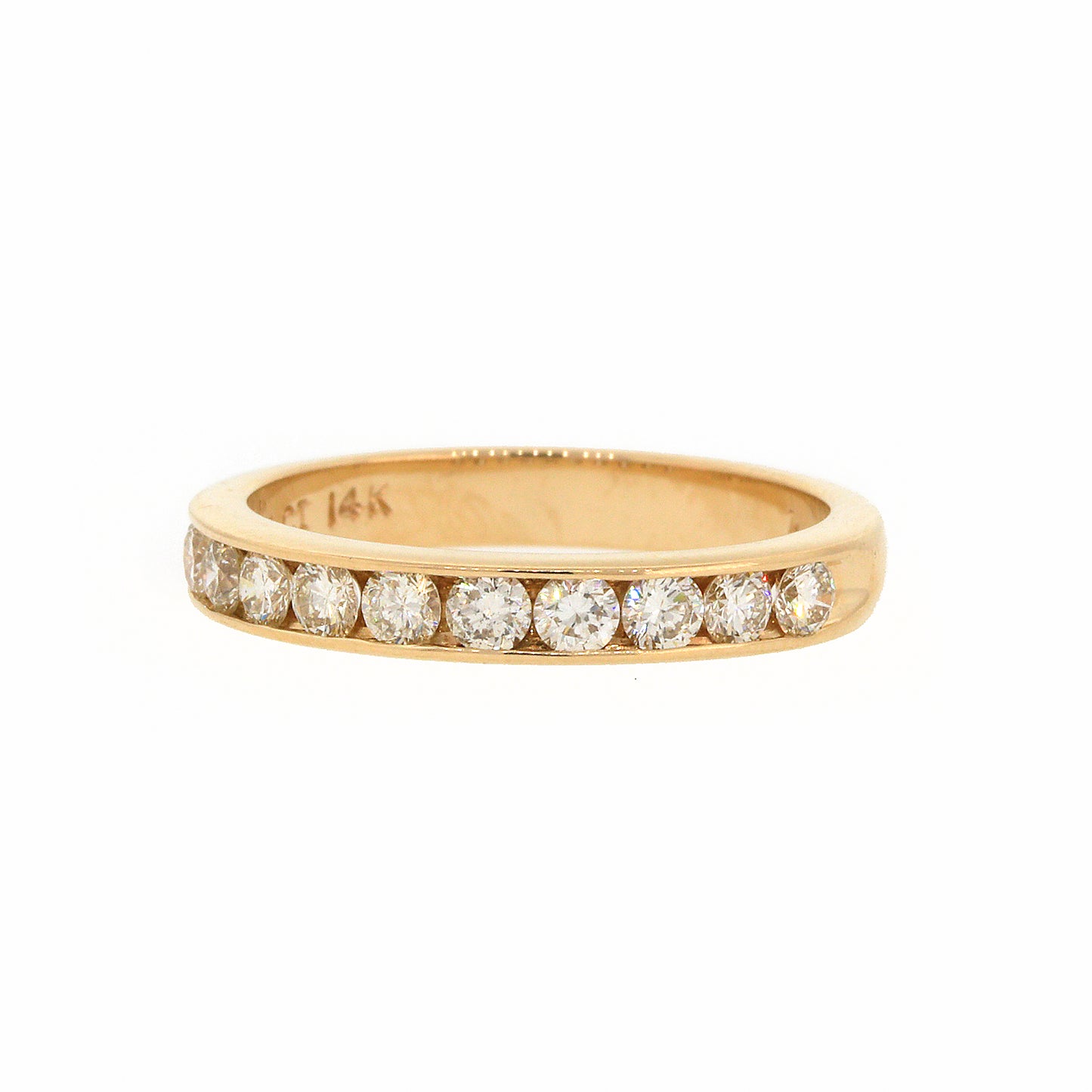 Diamond Channel-Set Pave Band Ring