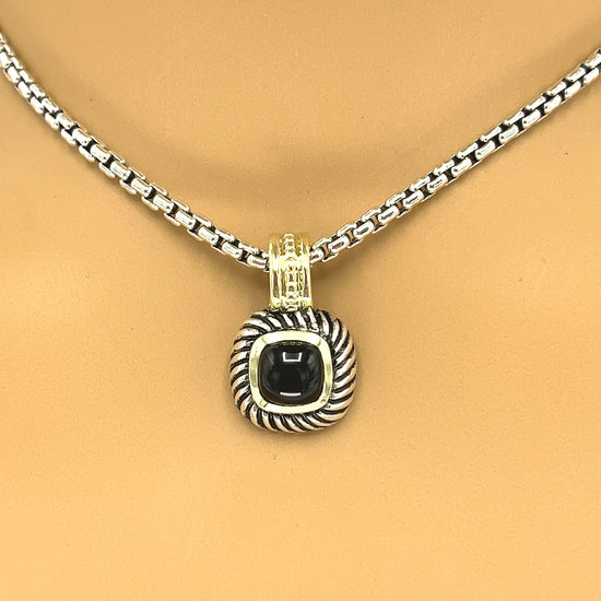 David Yurman Sterling Silver and 14k Yellow Gold Albion Pendant Necklace