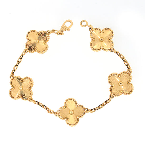 Van Cleef and Arpels Vintage Alhambra 5 Motifs Bracelet
