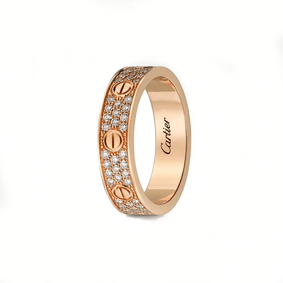 Cartier Love Diamond Wedding Band Ring Size EU 51