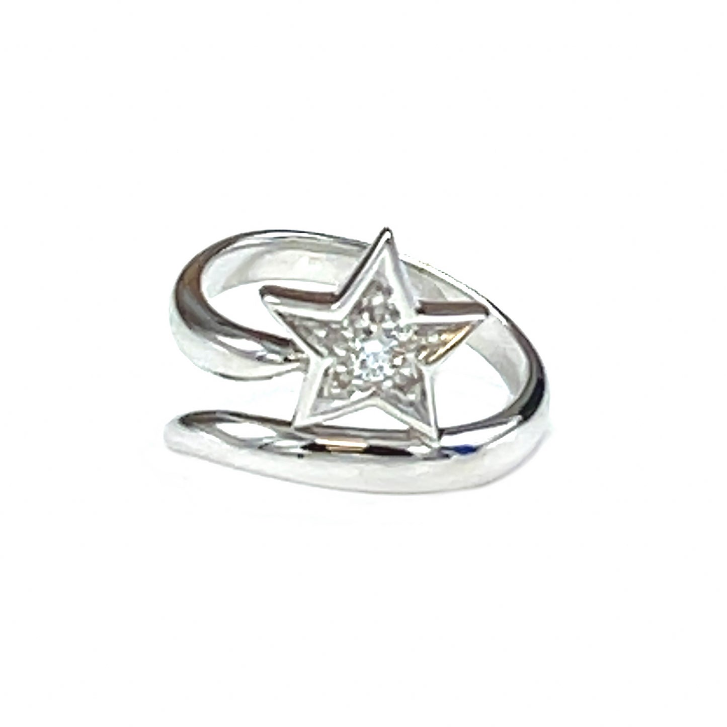CHANEL  Jewelry  Chanel 5a Silver Crystal Cc Logo Ring  Poshmark