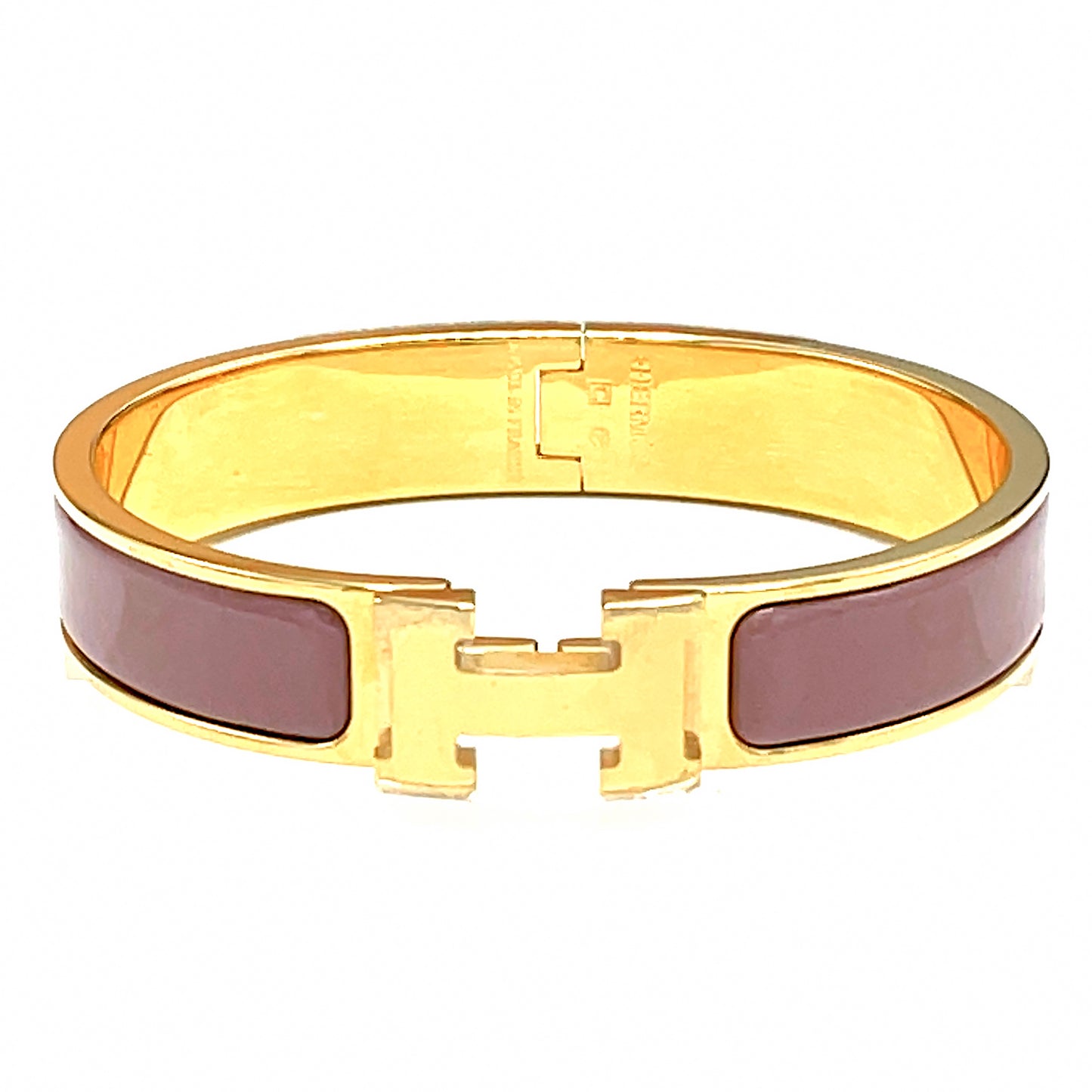 Hermes Clic H Bracelet Black with Yellow Gold Hardware – STYLISHTOP