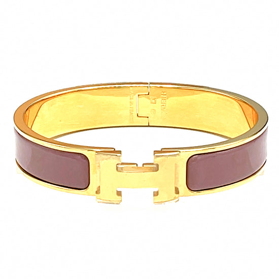 Clic Clac H Bracelet HERMES Wide enamel bracelet. Go… | Drouot.com