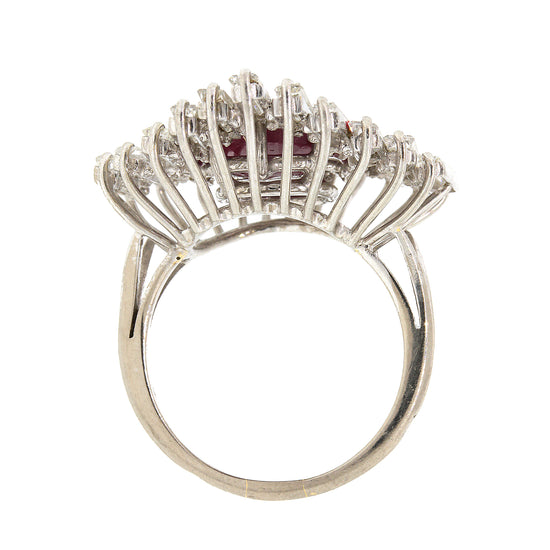 Rose Gold Ruby and Baguette Diamond Ring – Park City Jewelers