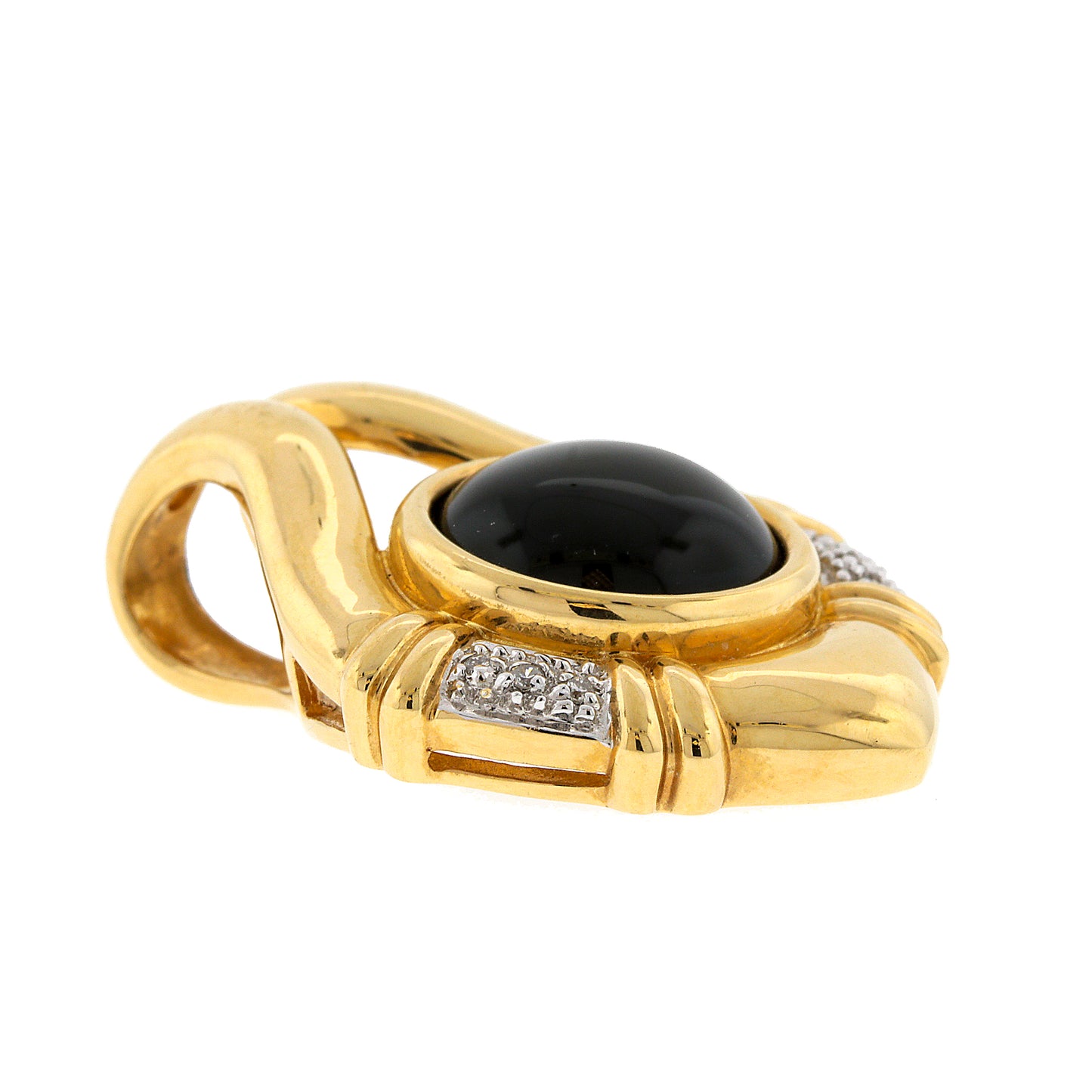 Onyx and Diamond Pendant