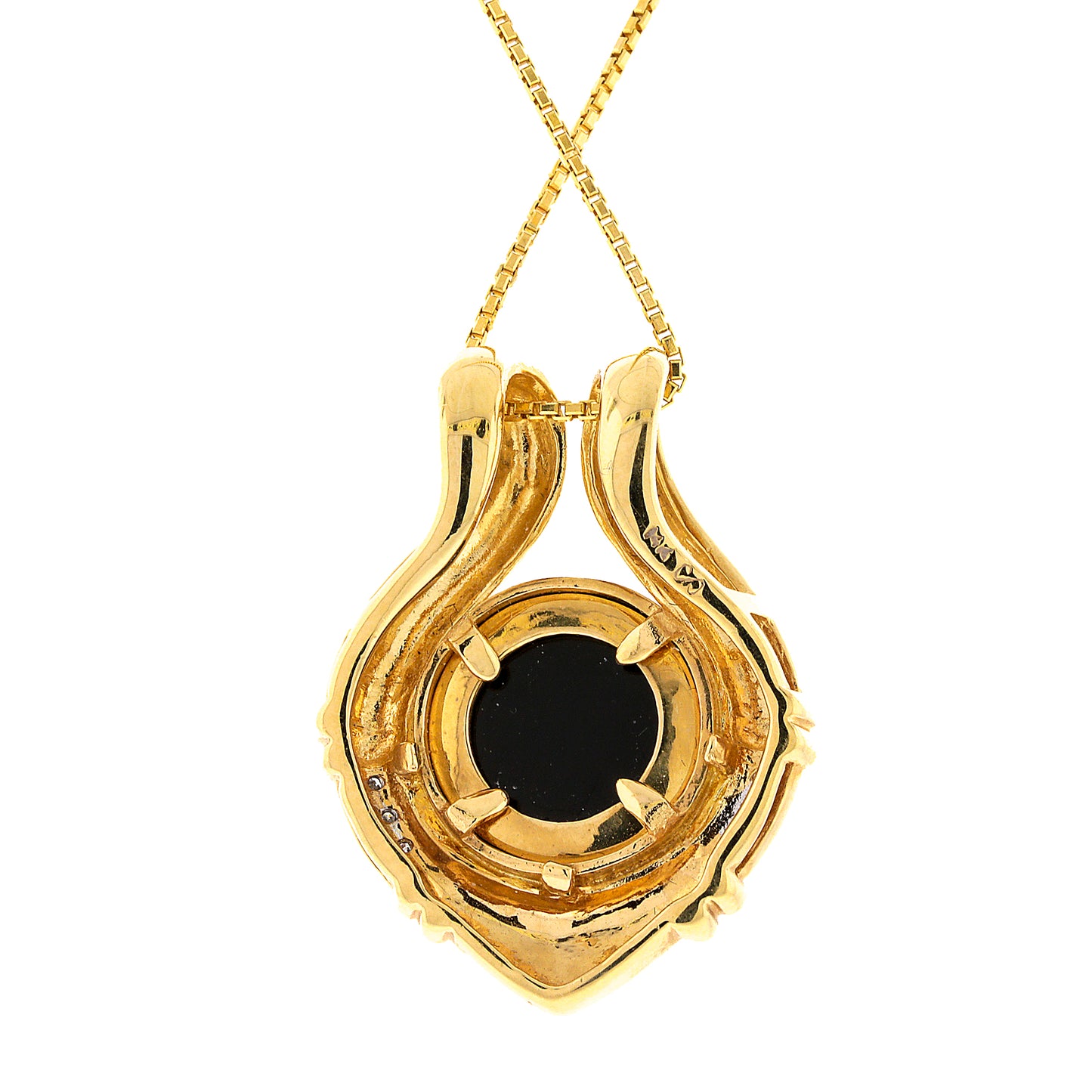 Onyx and Diamond Pendant