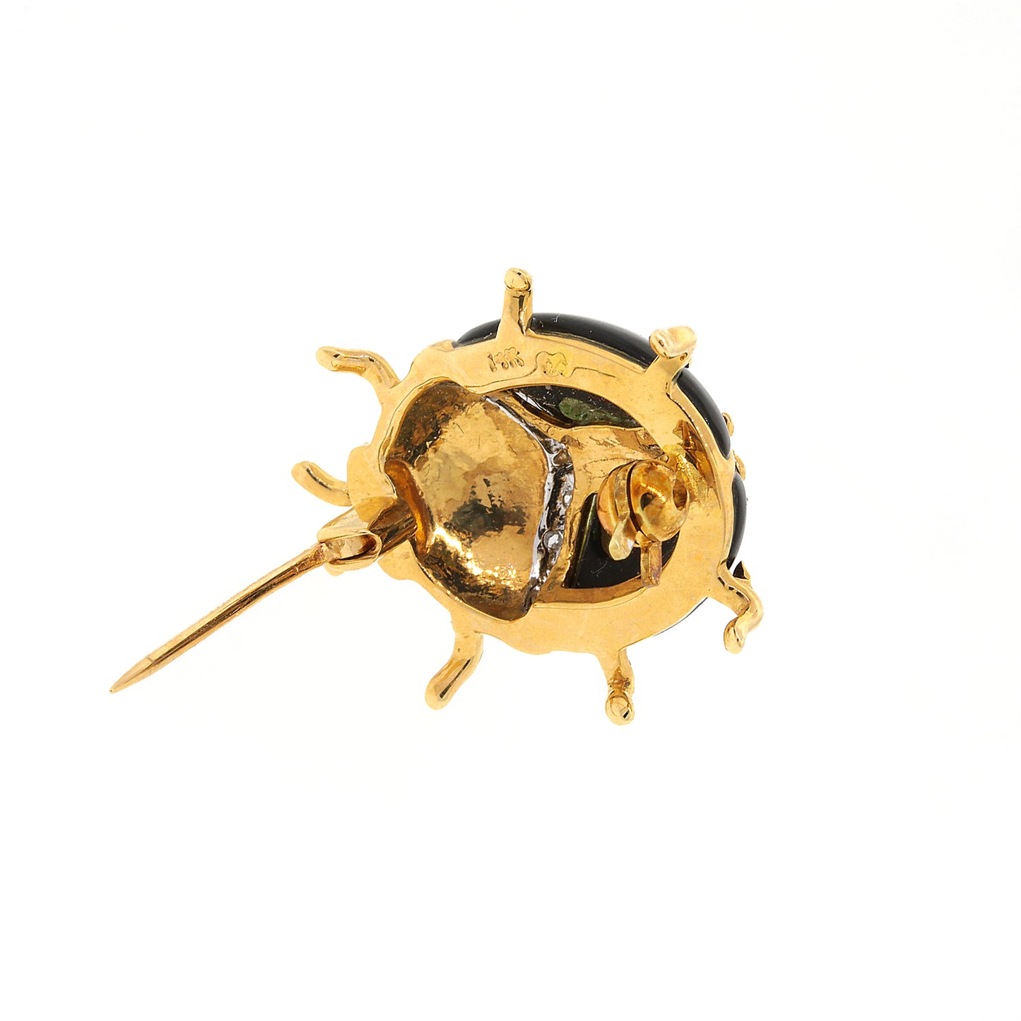 Load image into Gallery viewer, Onyx Lady Bug Pin
