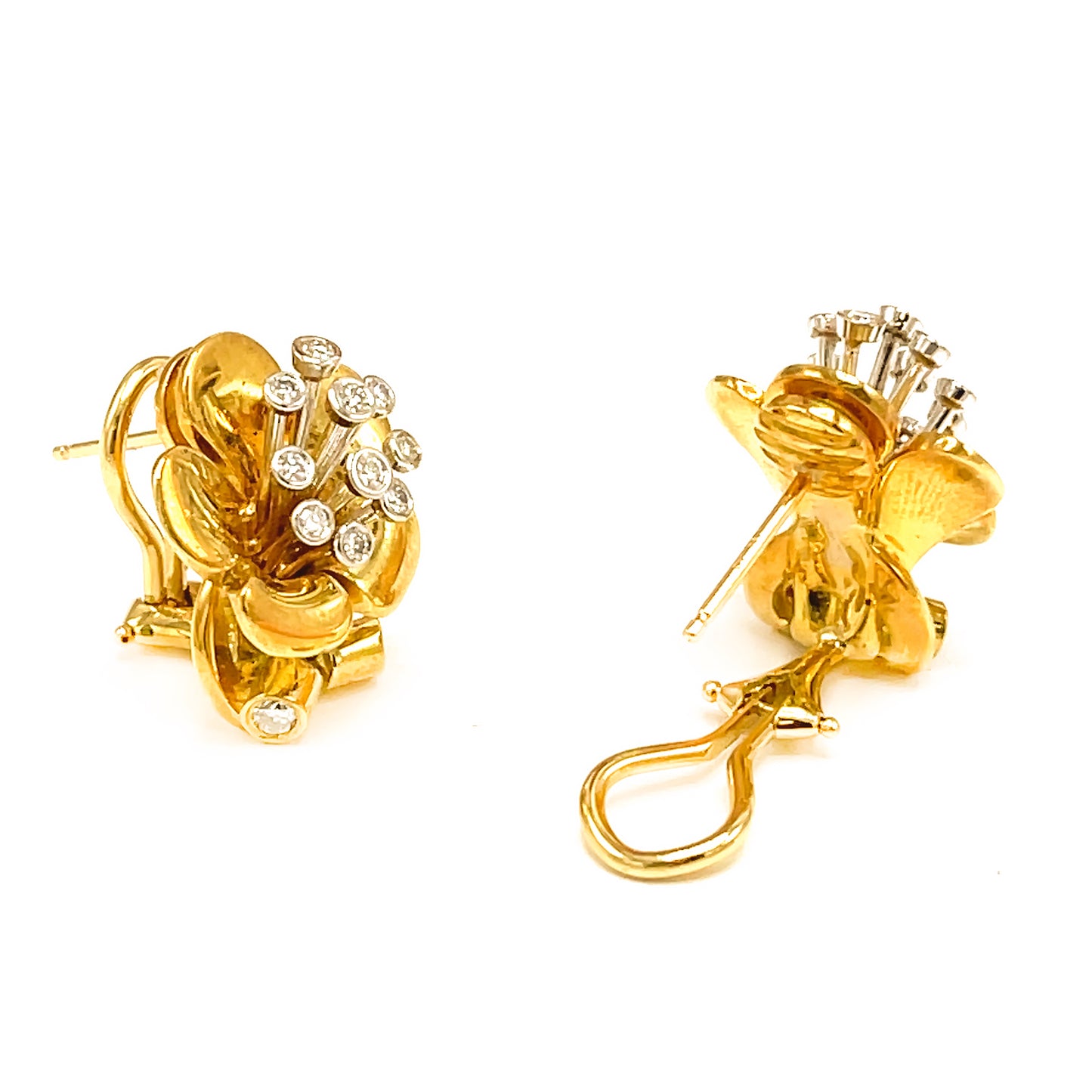Load image into Gallery viewer, Handmade Diamond Flower Earrings
