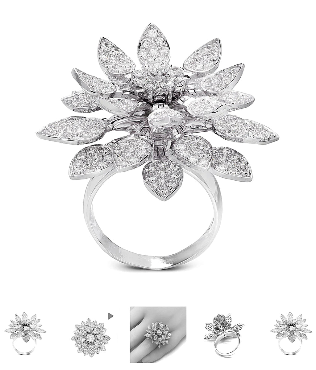 Louis Vuitton Petite Fleur Flower Diamond Ring